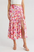 Lulus F F F Ruched Maxi Skirt